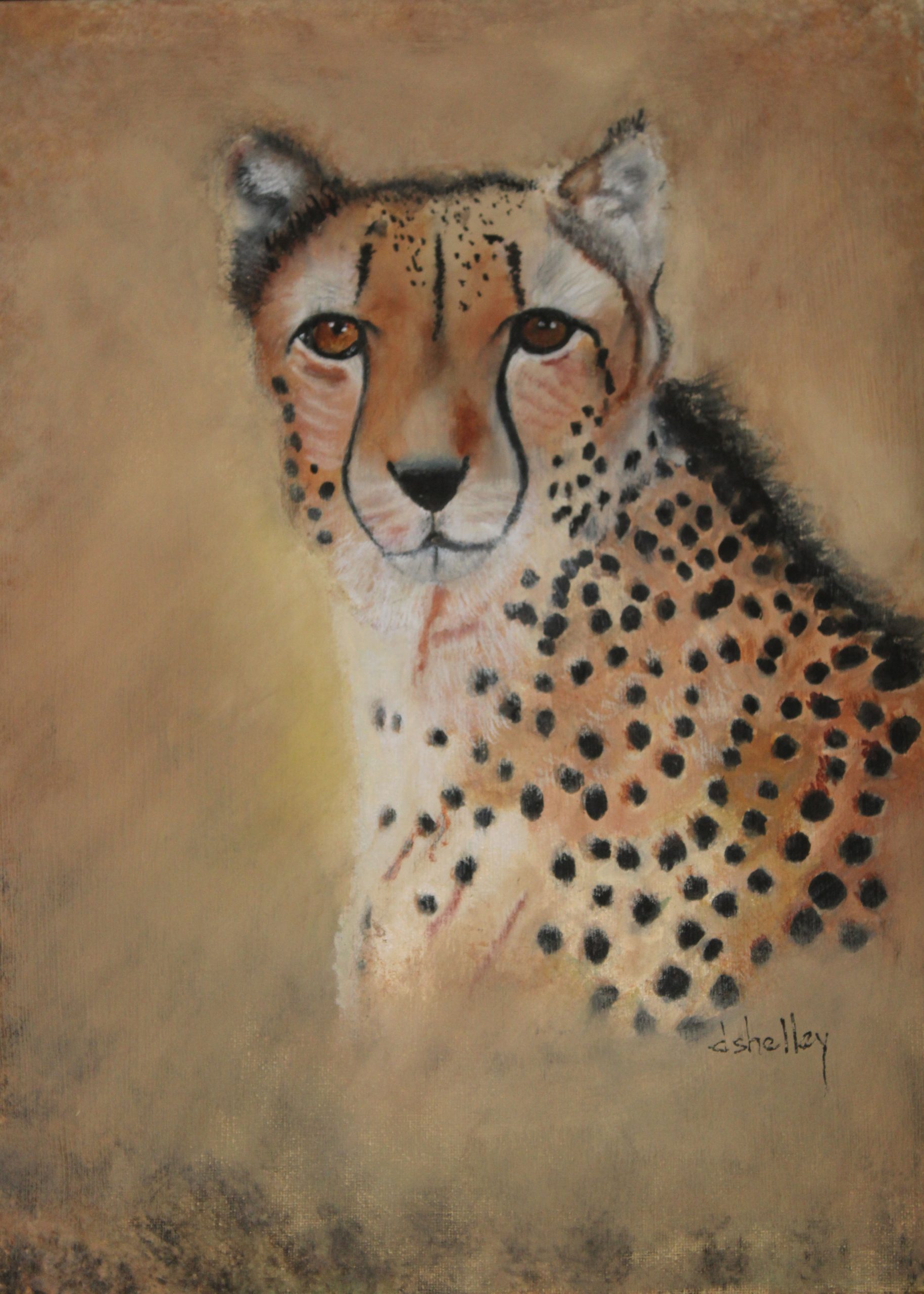 Painting of a cheetah